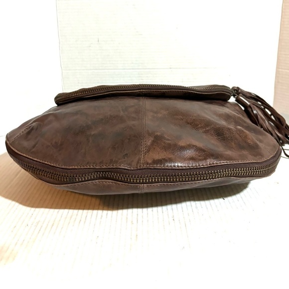 Allsaints brown leather shoulder handbag - Picture 3 of 6